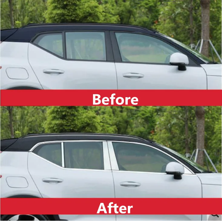 XC40 нержавеющая сталь для автомобиля полное украшение окна полосы отделка Подходит для VOLVO XC40