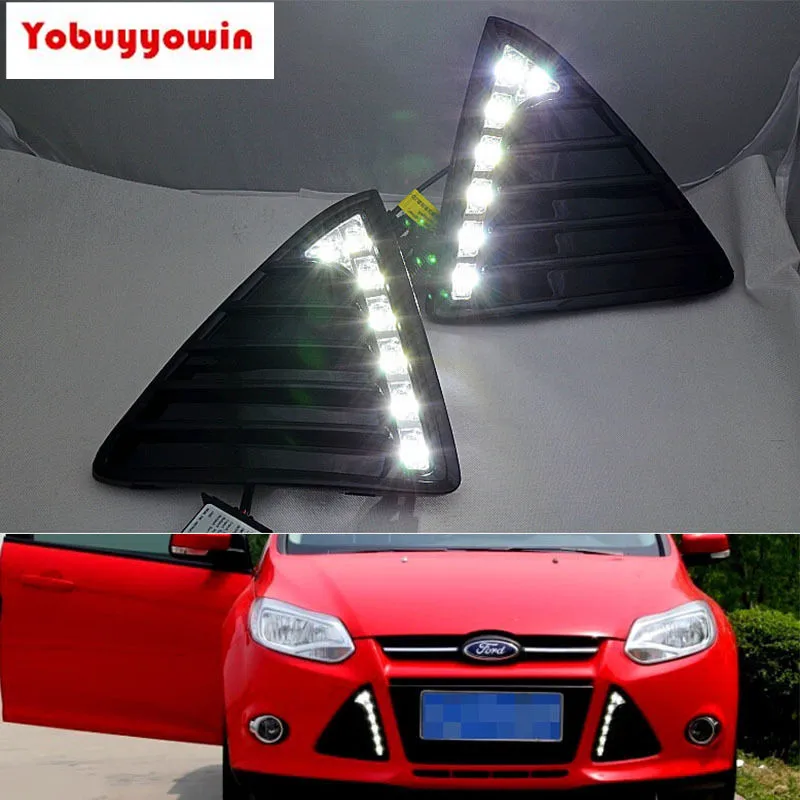 2PCS LED Car Daytime Running Light Fog Lamp DRL For Ford Focus 2011