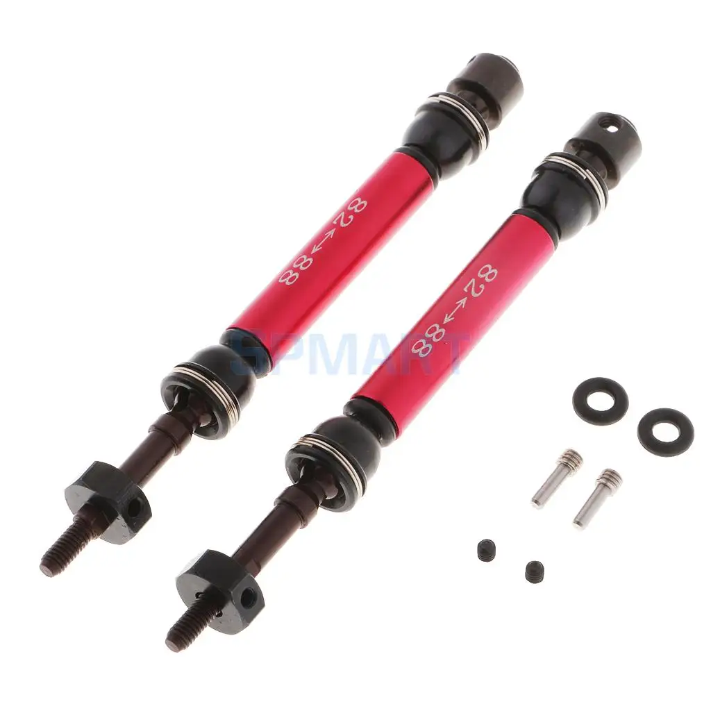 2x 1/10 Universal CVD Drive Shaft 82-88mm Upgrade Parts for Traxxas Slash 4x4 Short Course RC Car