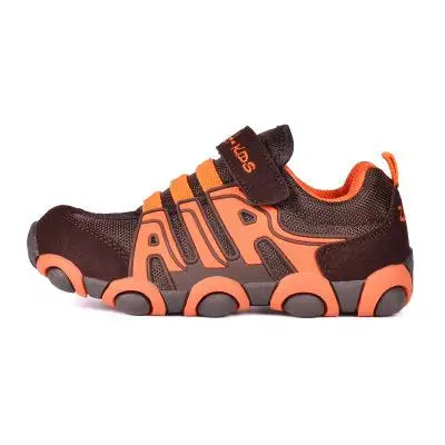 Новые кроссовки из натуральной кожи для мальчиков и девочек; повседневная обувь для детей; модная нескользящая обувь для бега; обувь для малышей - Цвет: Orange