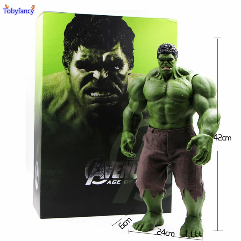Tobyfancy Avengers Action Figure Incredible Hulk Iron Man Age Of Ultron Hulkbuster 42CM PVC Collectible Model Toy | Игрушки и хобби