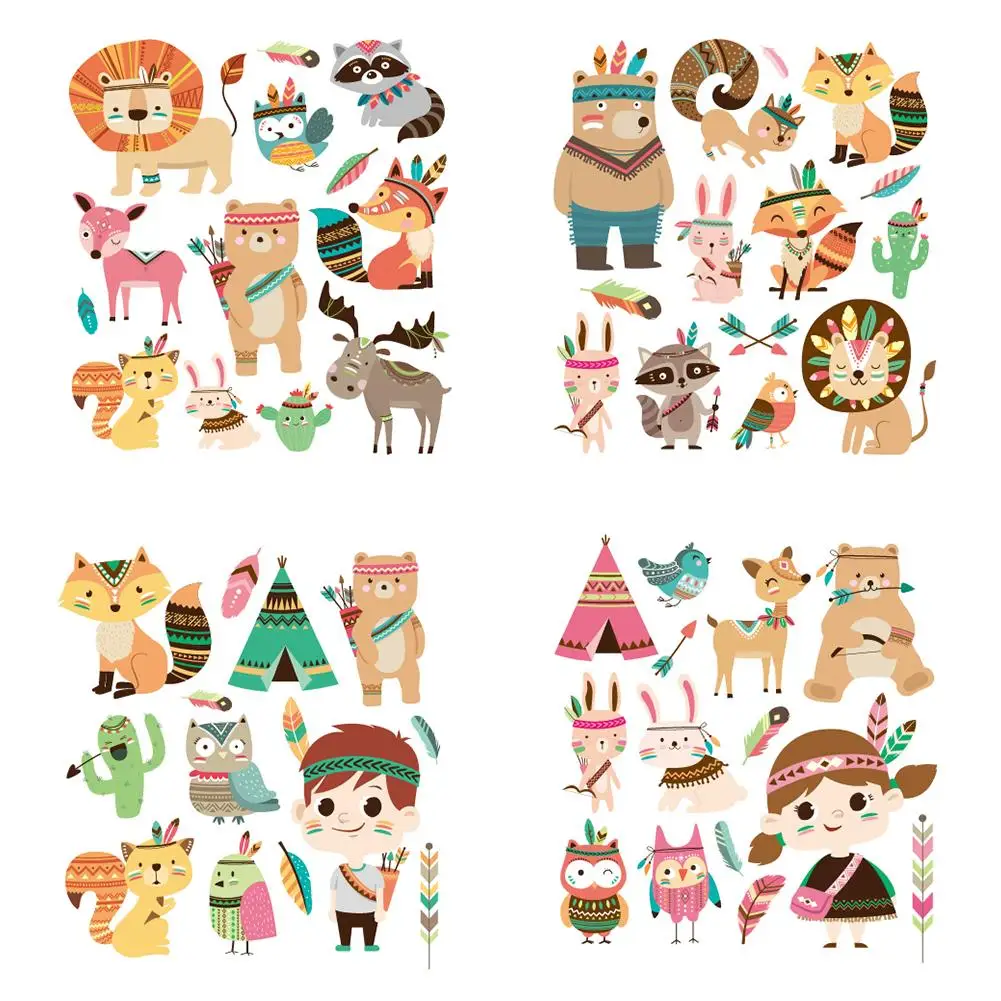 

Children's Cartoon Cute Animal Pattern Heat Transfer Offset Pyrograph Custom Hot Iron Sticker Iron on Patches for Clothing