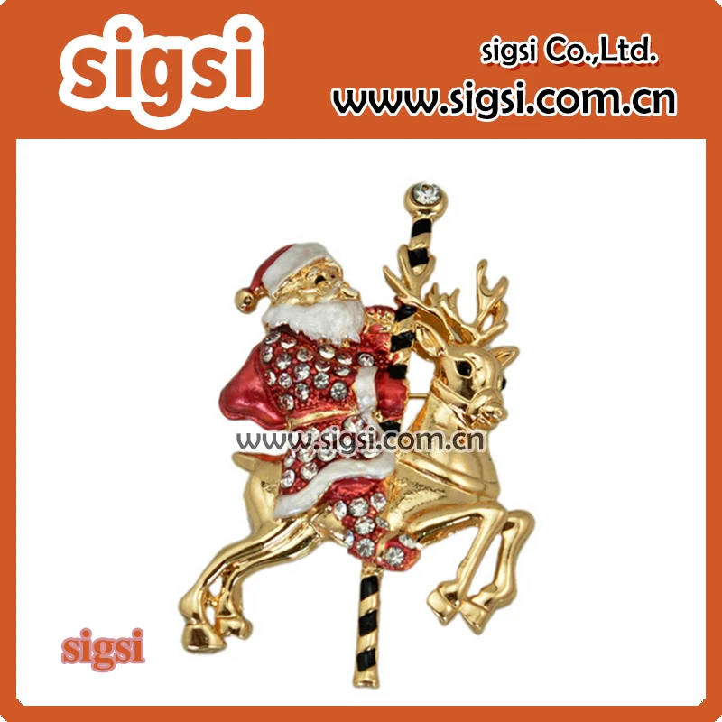 

Holiday Xmas Santa Claus Deer Brooch Pins Brooches Bouquet Broches Christmas Decorations Accessories brooches