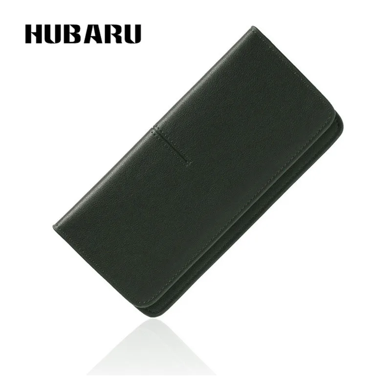 

HUBARU Women Fashion Wallet Genuine Cowhide Leather High Quality Female Long Wallet Card Photo Holder Flap Closure Clutch Purse