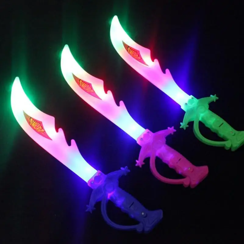 

1Pc 37x9x1.5cm plastic colorful light sword toys for glowing party favors for kids party suppplies