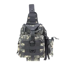 Hetto Fishing Baggage Crossbody Chest Bag with Water Bottle Holder Nylon Waterproof Sling Tactical Baggage Fishing Sort out