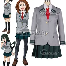 Мой герой Boku без Hero Академия Ochako Uraraka Kyoka Дзиро цую Asui школьная форма Косплэй костюм E001