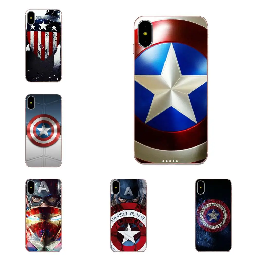 Чехлы для телефонов Samsung Galaxy Note 5 8 9 S3 S4 S5 S6 S7 S8 S9 S10 mini Edge Plus Lite Captain America Shield |