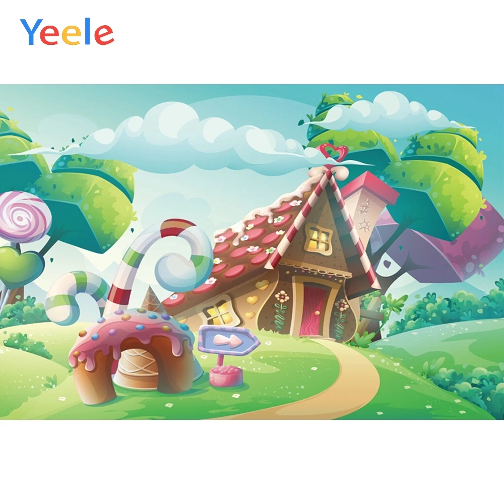 Yeele мороженое дом леденец Candyland ребенок день рождения фотографии задний план индивидуальные фотографические фоны для фотостудии