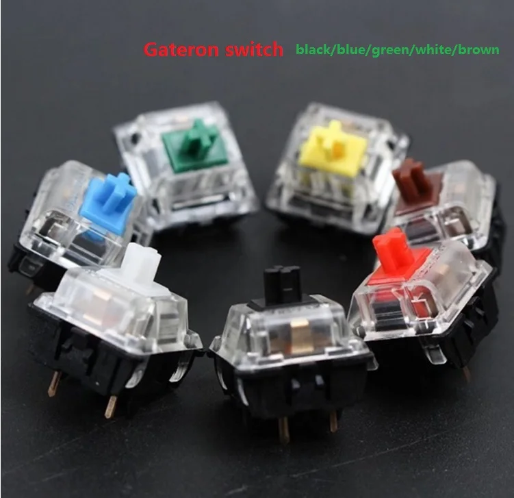 Переключатель Gateron mx 3-контактный 5-контактный прозрачный чехол синий красный