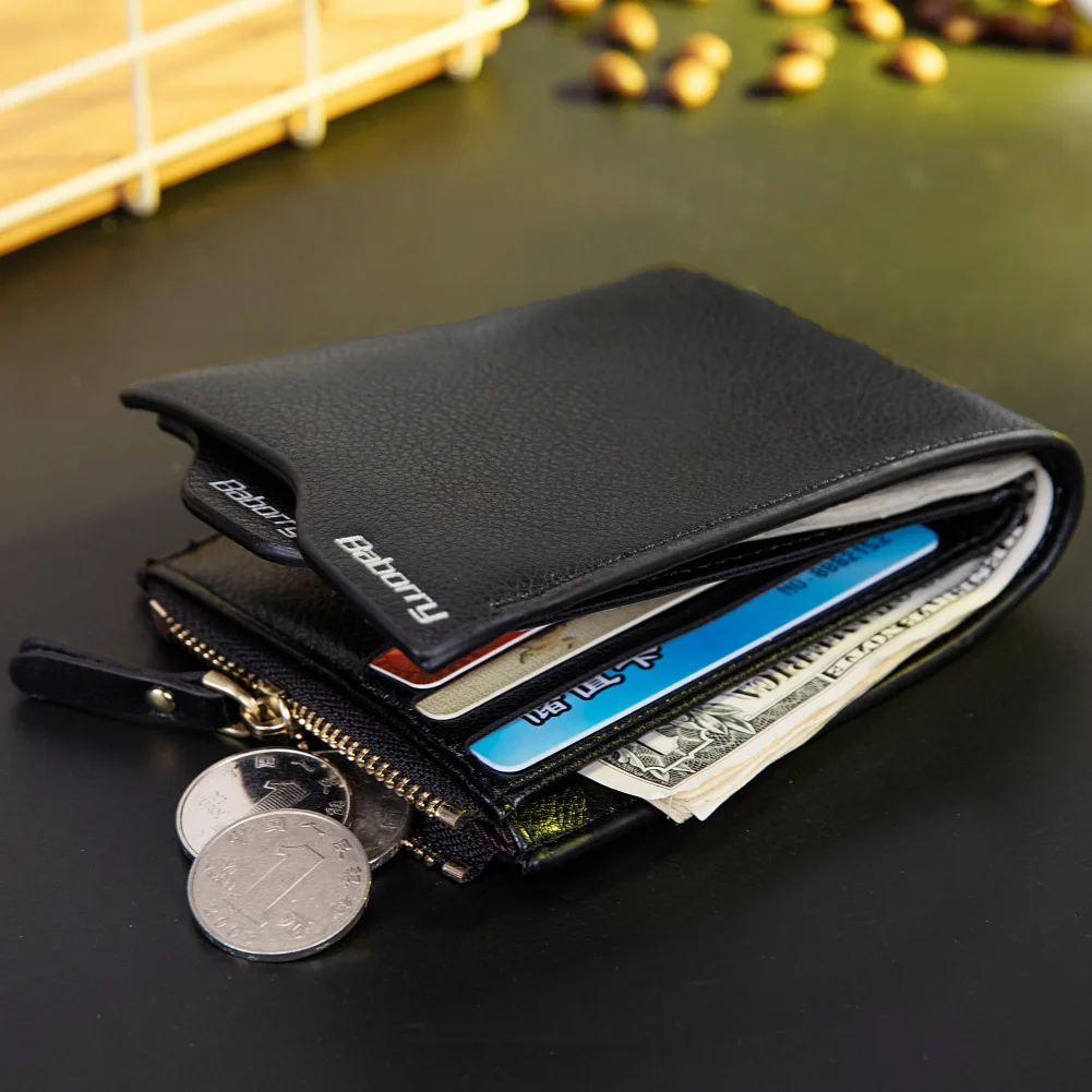 Baborry RFID кошельки для мужчин модный твердый Кошелек монет держатель карт тонкий