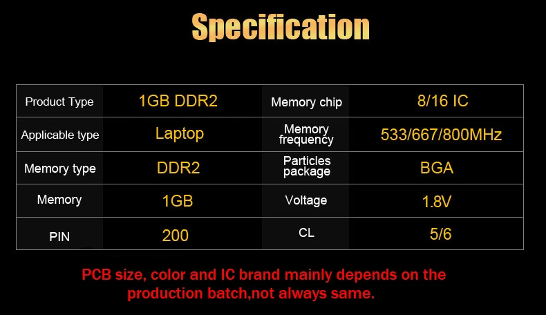 VEINEDA Память ram sodimm DDR2 1 ГБ 800 МГц ddr2 совместима с 533 МГц для Intel amd mobo поддержка ram ddr2 667 PC2-6400 ноутбука