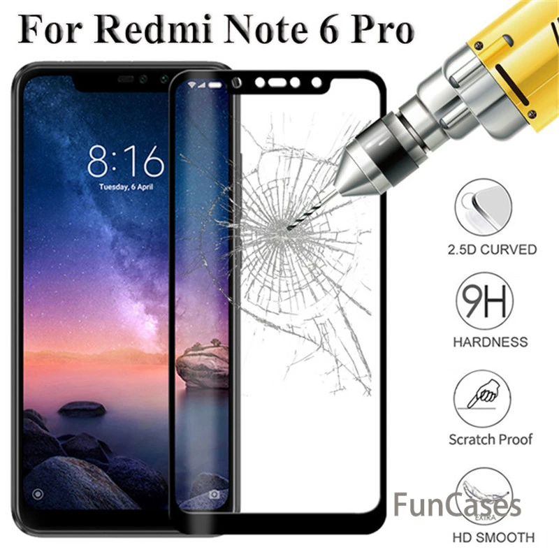 Защитное стекло 9H для Xiaomi Redmi Note 6 Pro 6Pro защитный чехол экрана 6A 6pro A6 pro6 пленка |