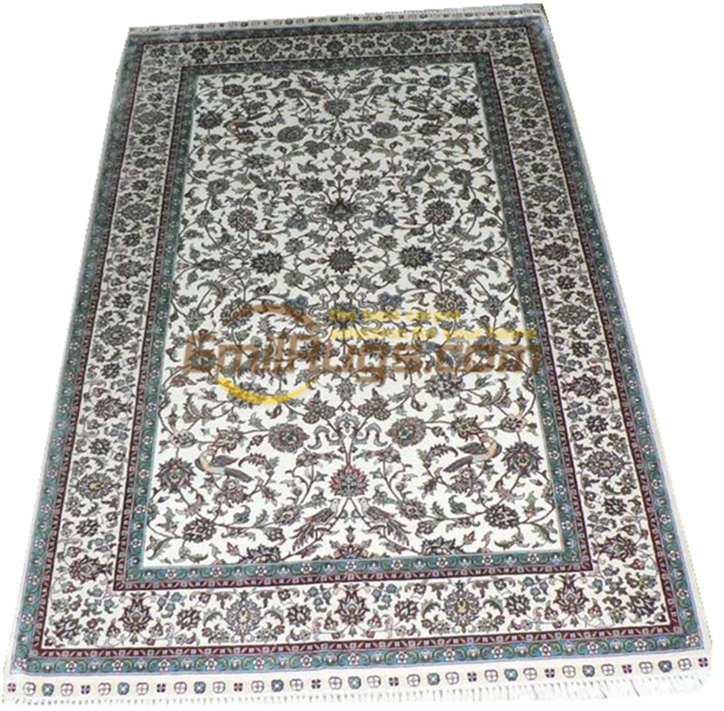 

Silk Persian Rug Oriental Rugs Handwoven Carpets For Living Room Patterngc117psilkyg28