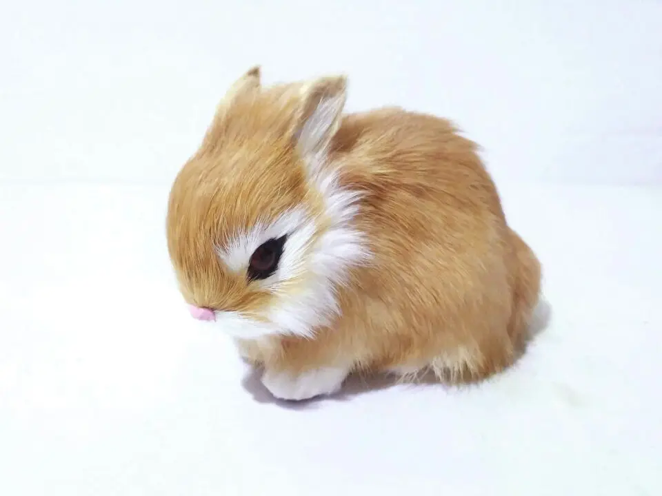 

Игрушечный Кролик из полиэтилена и пуха, размер около 13x10 см