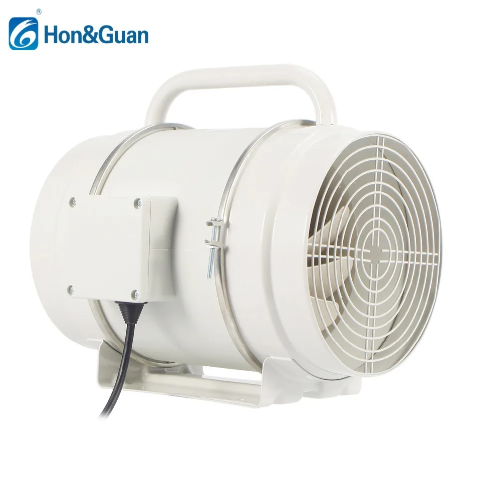 8inch 220V Home Portable Inline Duct Fan Air Ventilator Ventilation Exhaust Fan Extractor with Handle &Mesh Kitchen Bathroom Fan