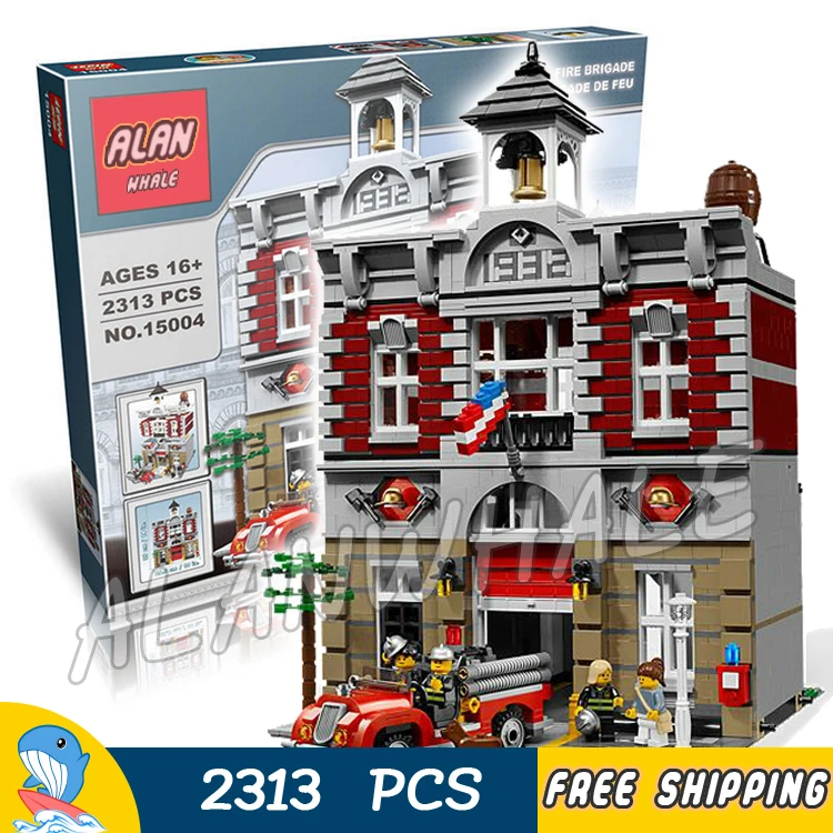 

2313pcs Creator Expert Fire Brigade Station Construct 15004 Model Modular Building Blocks Toys Bricks Toys Compatible with Lego