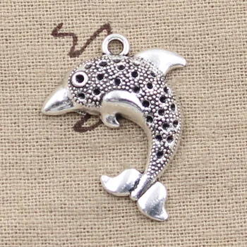 

5pcs Charms Dolphin Ocean Sea 33x26mm Antique Tibetan Pendant Findings Accessories DIY Vintage Choker Handmade Jewelry