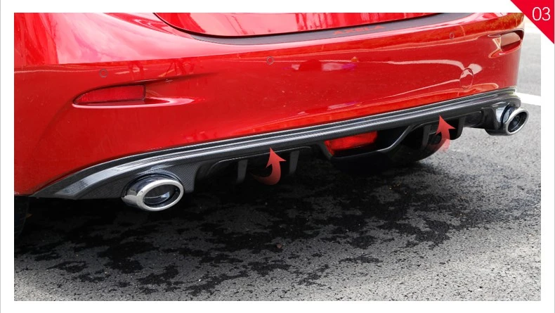  For Mazda 3 AXELA 2014.2015.2016.2017 Rear Lip Spoiler Car Bumper Diffuser Auto Accessories