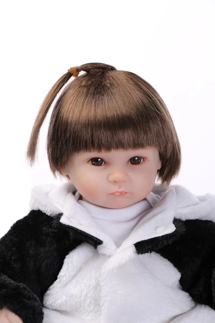 Encantador la Panda Bebé Pijamas Muñeca Reborn Pelo Arraigado coleccionables Bebes Reborn Muñecas Silicona Adora Paño Niños Brinquedos _ - AliExpress