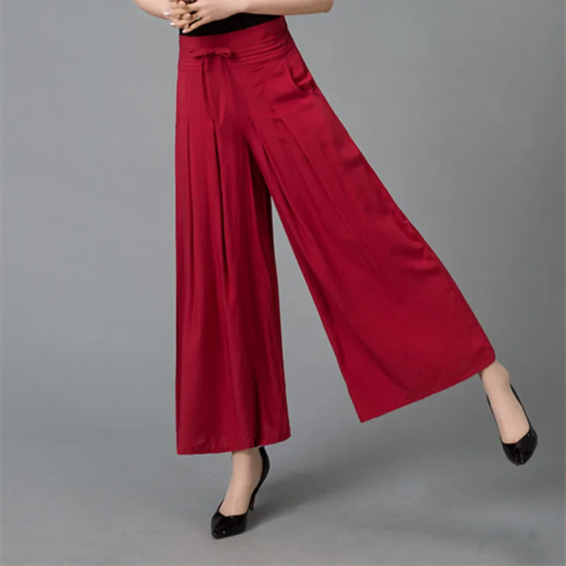 

Women Casual Loose Wide Leg Pants Vintage Elastic Waist Trousers Casual Cotton linen Oversized Long Pants Plus Size M-4XL