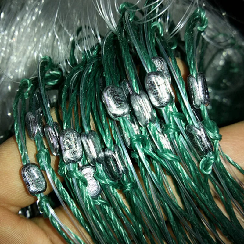 quality thick H3*L100M 3 layer 8and 24cm mesh sink net gill net fish trap sticky fishing net china outdoor pesca fishing network
