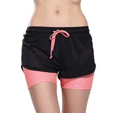 Для женщин шорты Йога Лето г. Модные женские с принтом пляжные шорты скинни Прохладный Для женщин спортивные Running Short Фитнес бег