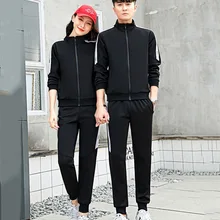 Sports suit spring and autumn sweater outdoor running men and women couple Korean version of the team uniform casual two-piece цена Sports suit spring and autumn sweater outdoor running men and women couple Korean version of the team uniform casual two-piece цены онлайн