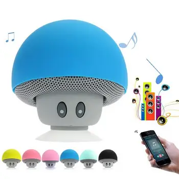 

Fashionable Cartoon Mushroom Hairstyle Wireless Bluetooth Speakers Mini Hands Free Cute Christmas Gift High Quality Brand New