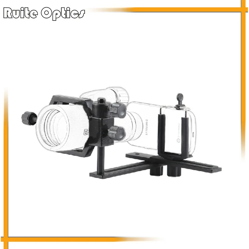 

Metal Universal Stand Mount with Cellphone Clip for Digital Camera Mobile Phone to Connect with Telescope Spotting Scope