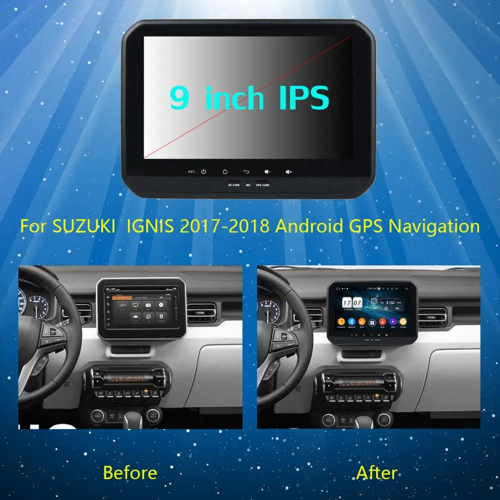 " ips Android 9,0 8 ядерный 4G+ 64G Автомобильный мультимедийный плеер для Suzuki Ignis gps навигация радио CarPlay Parrot BT