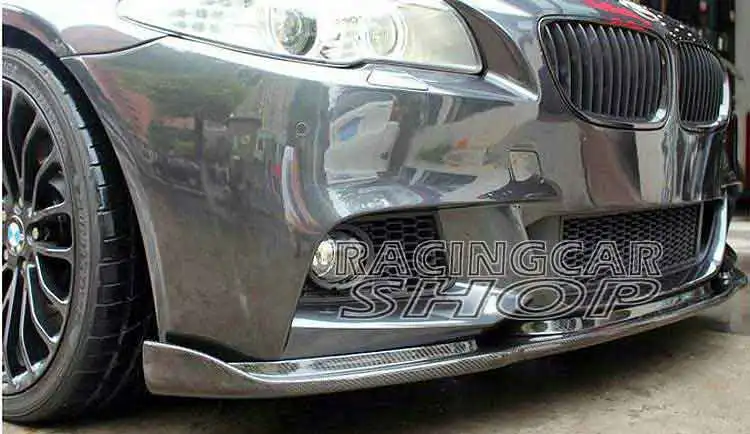 HAM style REAL CARBON FIBER FRONT LIP SPOILER FOR BMW F10 F18 5-SERIES MTECH Msport FRONT BUMPER 2011up