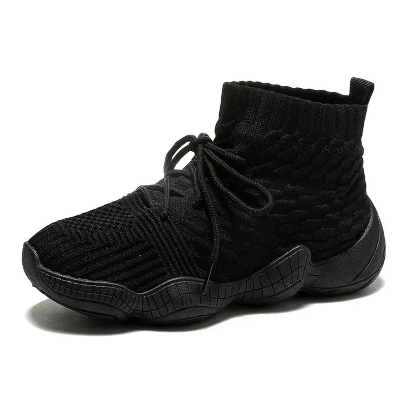 

B1-5 Size 35-40 Female Knitting Spring Autumn Casual Shoes Women Lace-up Shoes Ladies Breathable Sneekers Woman Flat Heels Shoe