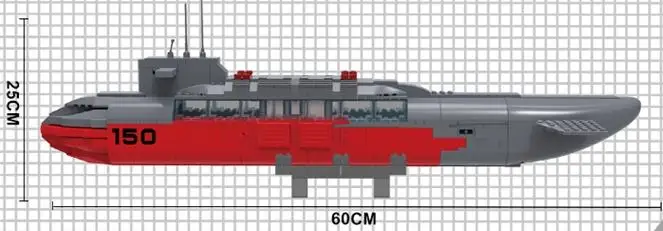 Новые военные строительные блоки для подводных лодок, модель, Обучающие игрушки, кубики, лучший подарок для детей