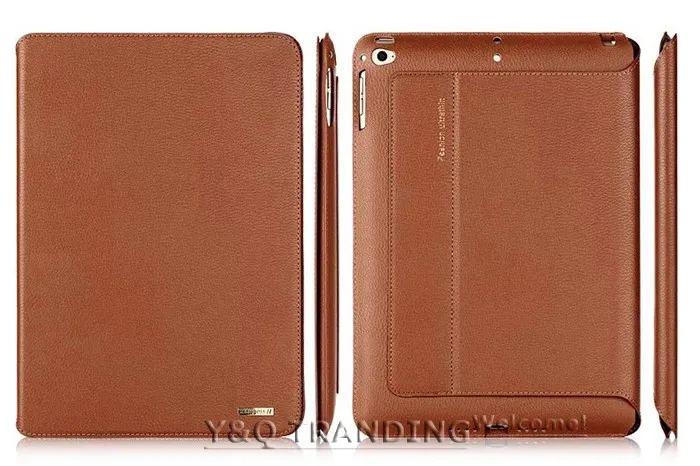 Ultrathin Cowhide Genuine Leather Case for Apple iPad Real Leather Business Stand Smart Cover for iPad (20)