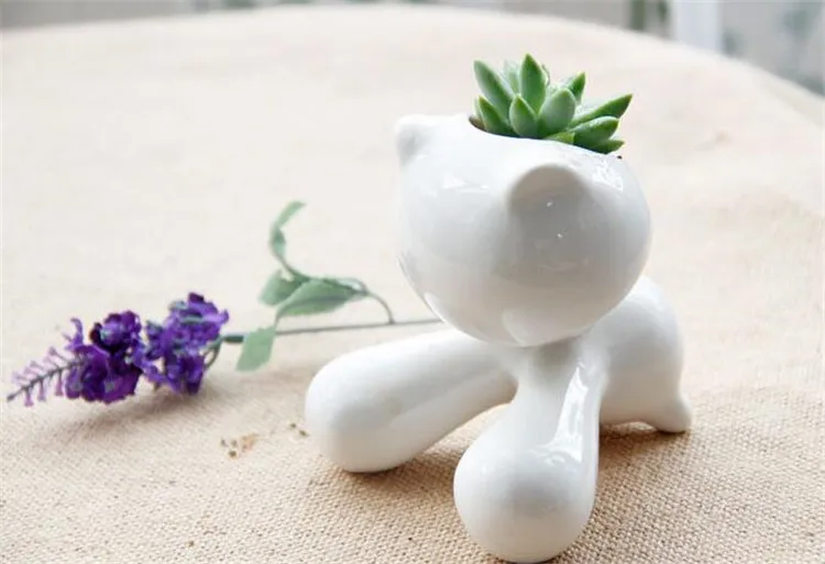 Great Idea For Small Plants!Cute White Ceramic Vases,Mini Flower Pot