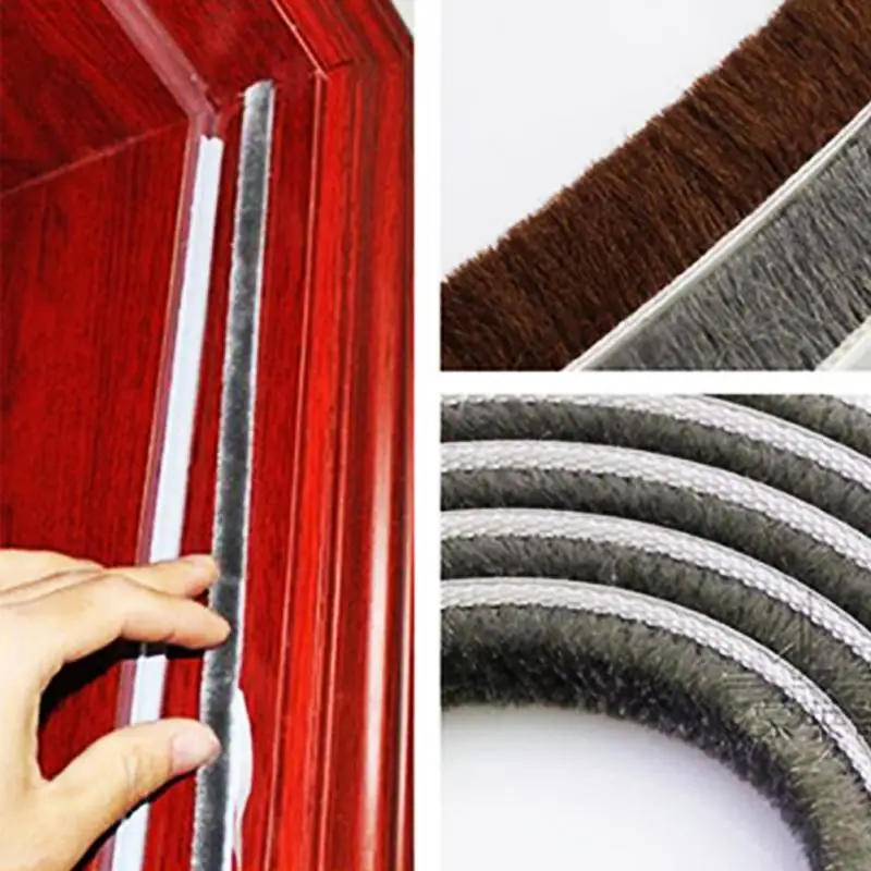 

1M Self-adhesive Sealing Wind-proof Brush Strip For Home Door Window Sound Insulation Strip Gasket for all kinds of Window Door
