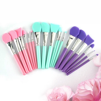 

6pcs/set Silicone Makeup Brush Professional Facial Mask Foundation Cream Concealer Eyeshadow Brush Cosmetic Brush Make Up Tool