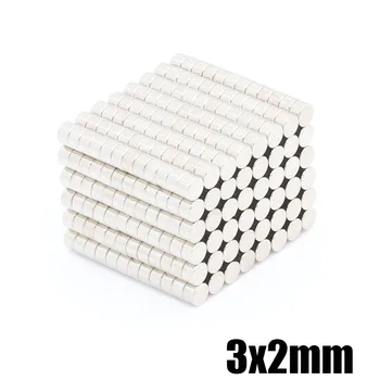 

500pcs 3x2 mm NdFeB N35 super strong process strong neodymium magnet rare earth refrigerator magnet small strong magnet