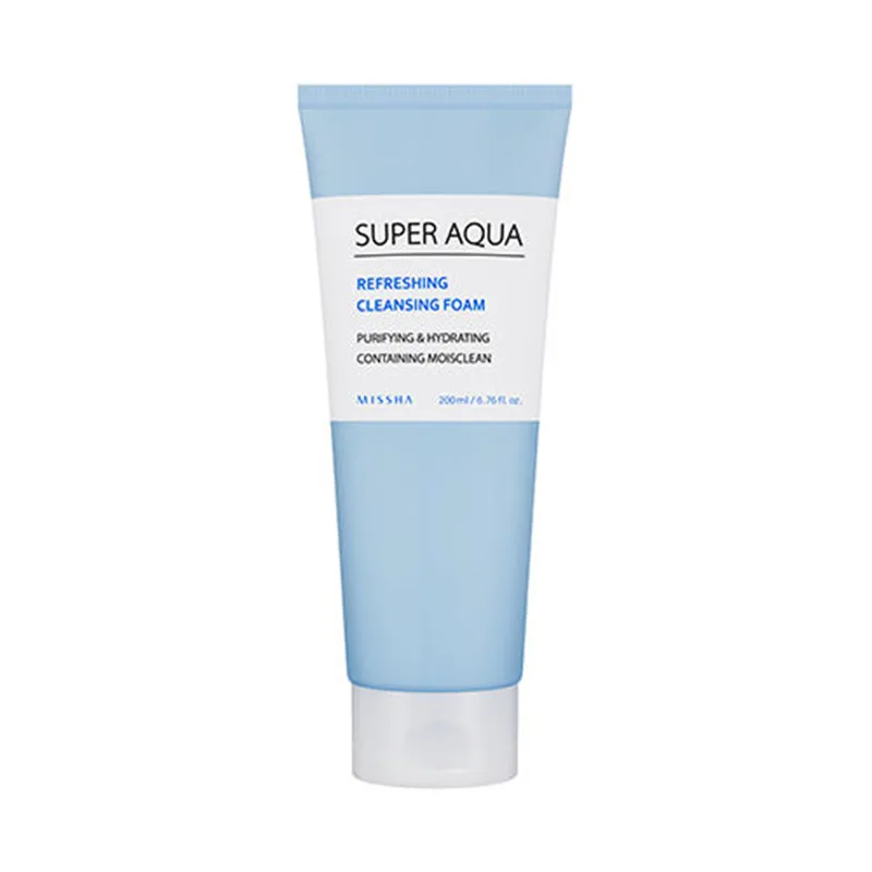 

Missha Super Aqua Refreshing Cleansing Foam 200ml Pore Cleanser Oil-control Deep Shrink Pores KOREA Cosmetics