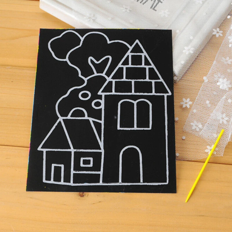 1 шт. красочные царапины песок бумага для рисования и живописи головоломка обучения Классические игрушки для детей Рисование игрушки Строительство