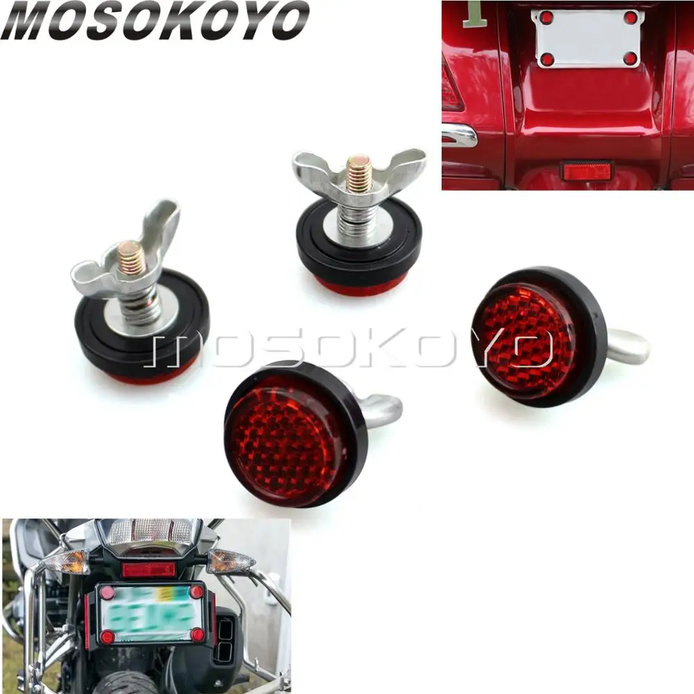 Motorcycle License Plate Reflector Bolts