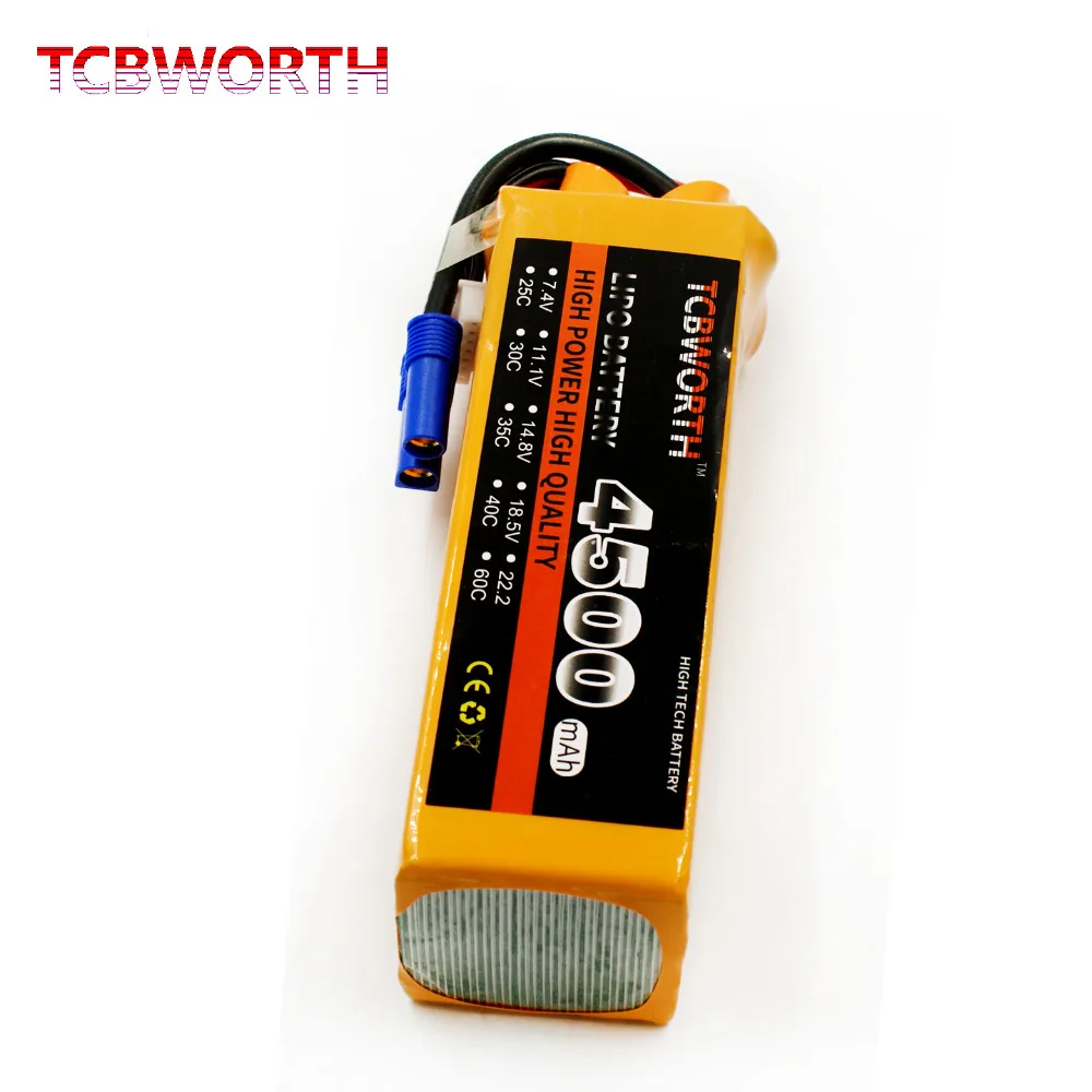 TCBWORTH 6S 22,2 V 4500mAh 60C RC батарея для вертолета для РУ самолет квадротор Акку автомобильный аккумулятор для грузовика LiPo 22,2 V Max 120C