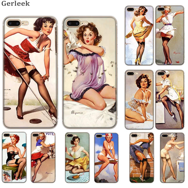 Чехол для телефона PinUp Chicas iPhone 6 7 8 6S Plus 11 Pro X XS Max XR 5 SE 5S | Мобильные телефоны и