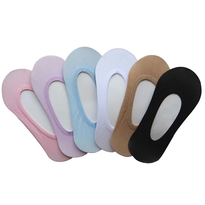 

YEAMOLLY 5 pairs Fashion Summer Women Invisible Fiber Boat Socks Thin Shallow Short Sock Slippers Girl Low No Shows Socks Casual