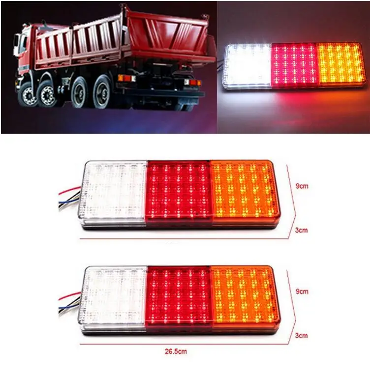 2X 75 LED Tail Lights Ute Trailer Caravan Truck Boat Stop Reverse Indicator 12V Car stylingin