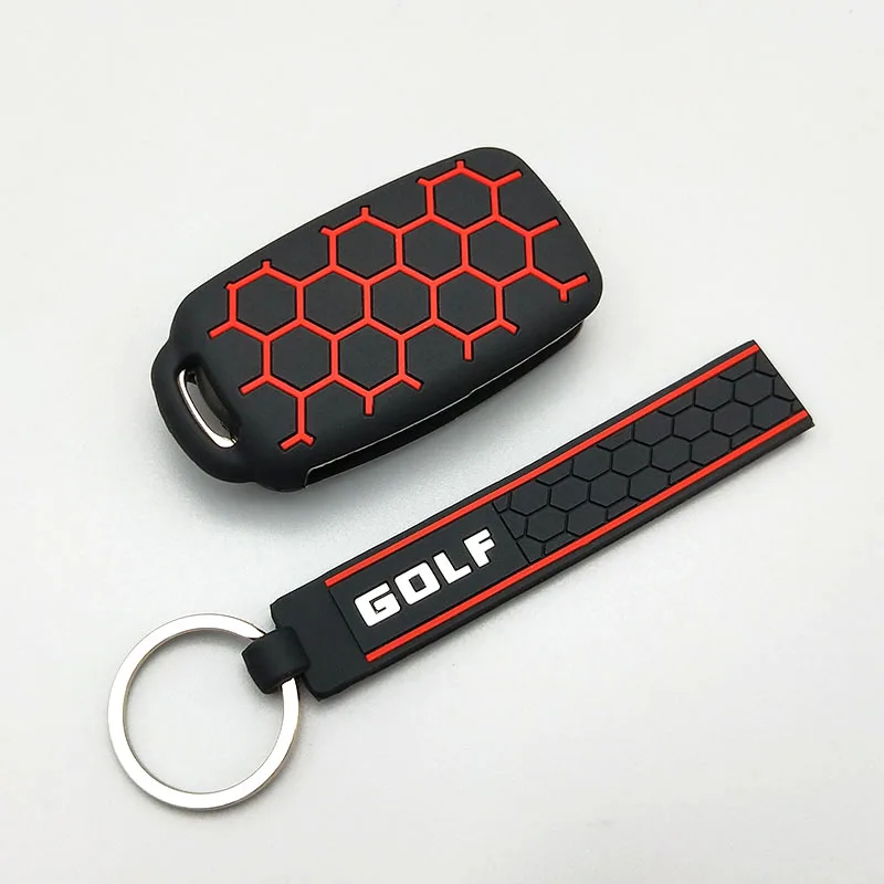 

New design Style of football for Volkswagen polo passat golf 5 6 Beetle for SEAT for Skoda car key Silicone cover case Protect