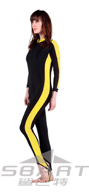 Новое поступление SBART одежда для подводного плавания и подводного плавания, гидрокостюм для виндсерфинга, для мужчин и женщин, Триатлон, защита от солнца, купальный костюм - Цвет: Women Yellow