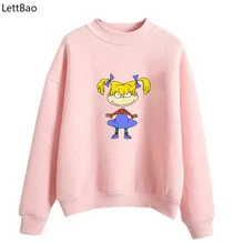 Fashion Cartoon Rugrats Funny Hoodies Women Long Sleeve O-Neck Autumn Print Pullovers Rugrats Girls Cute Sweatshirt Female