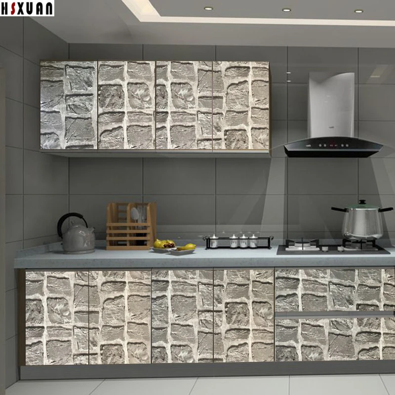 Pvc Grey Stone Grain Paper Decal Gl Door Decoration Waterproof Pvc Grey Stone Grain Paper Decal Gl Door Decoration Waterproof Stickers Cabinet Kitchen Home Decor Tiles Wall 2637 In From